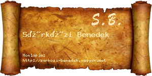 Sárközi Benedek névjegykártya