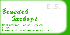benedek sarkozi business card