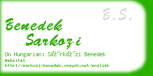benedek sarkozi business card
